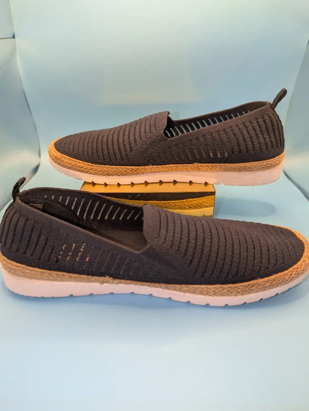 Women's  Casual Slip-On Knit Espadrille Loafers - Navy